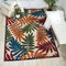 Homeroots 6 x 9 ft. Multi Color Leaves Indoor & Outdoor Area Rug 384945 - alternate 2